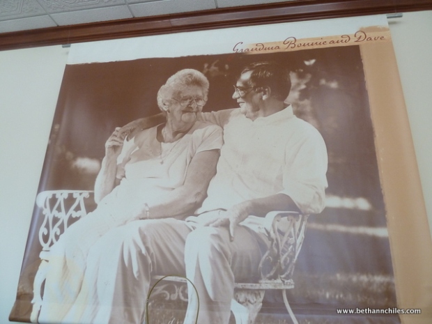 A wonderful picture of Grandma Bonnie and David Longaberger on display in a local store in Dresden.