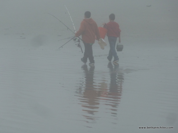 Perhaps my favorite picture of the day--two boys who gave up fishing and were going home.